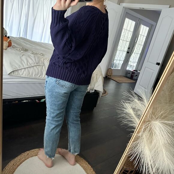 J. Crew Cable Knit Crewneck Sweater Size Small - Picture 7 of 8